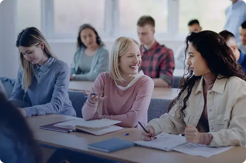 Students in a classroom